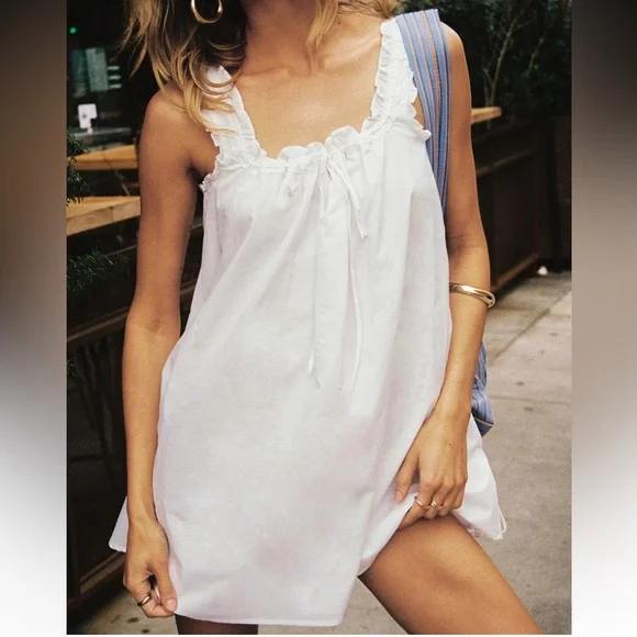 Princess Polly Swing Mini Dress White - Picture 2 of 3